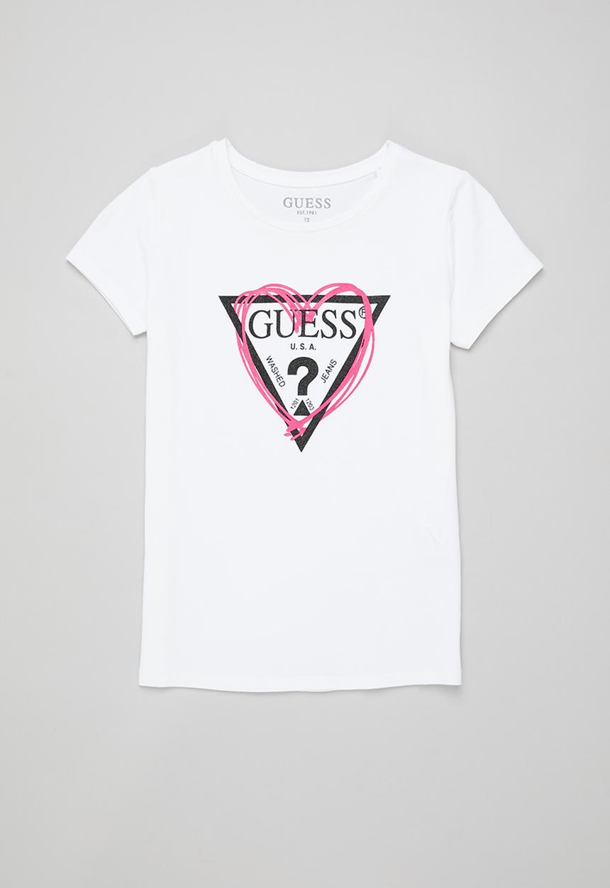 GUESS - Girls heart tee - white