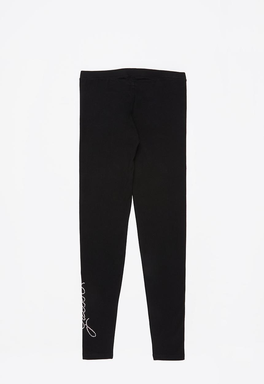 GUESS - Girls iron on stud legging - black