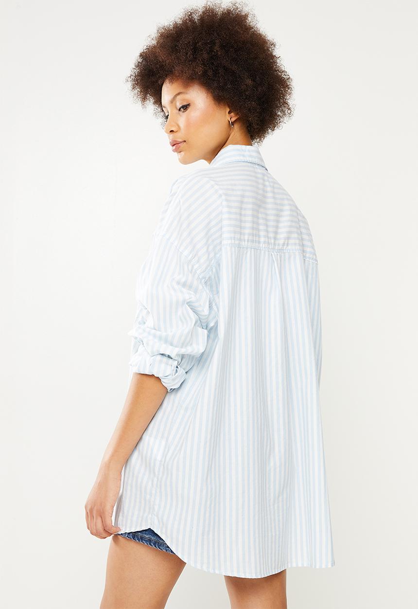 Cotton On - Dad shirt - light blue & white 