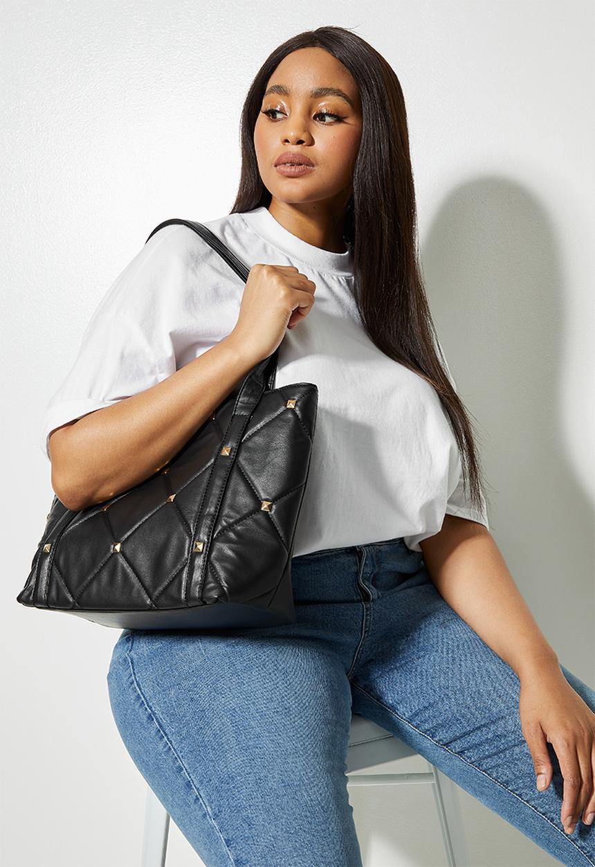 Superbalist - Kylie studded tote bag - black