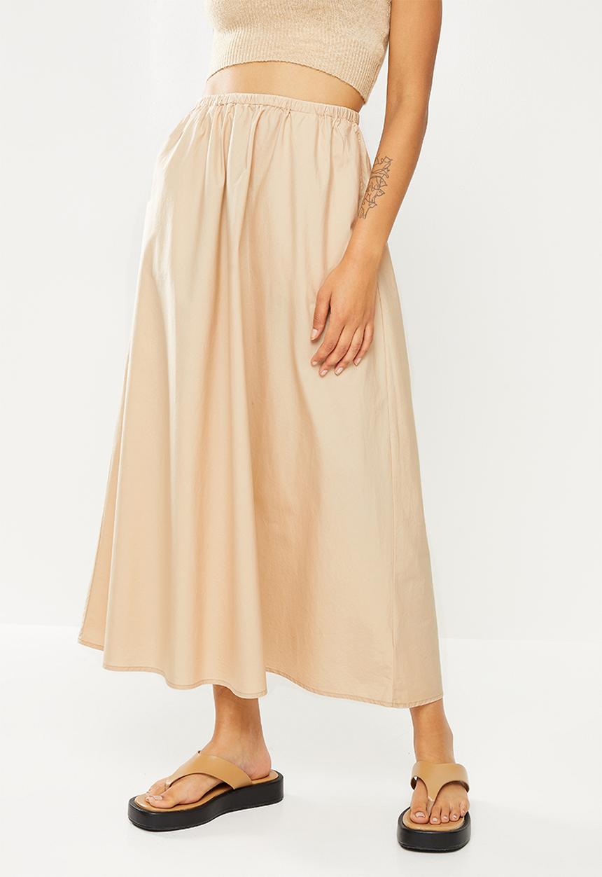 Cotton On - Woven aliza maxi skirt - beige 
