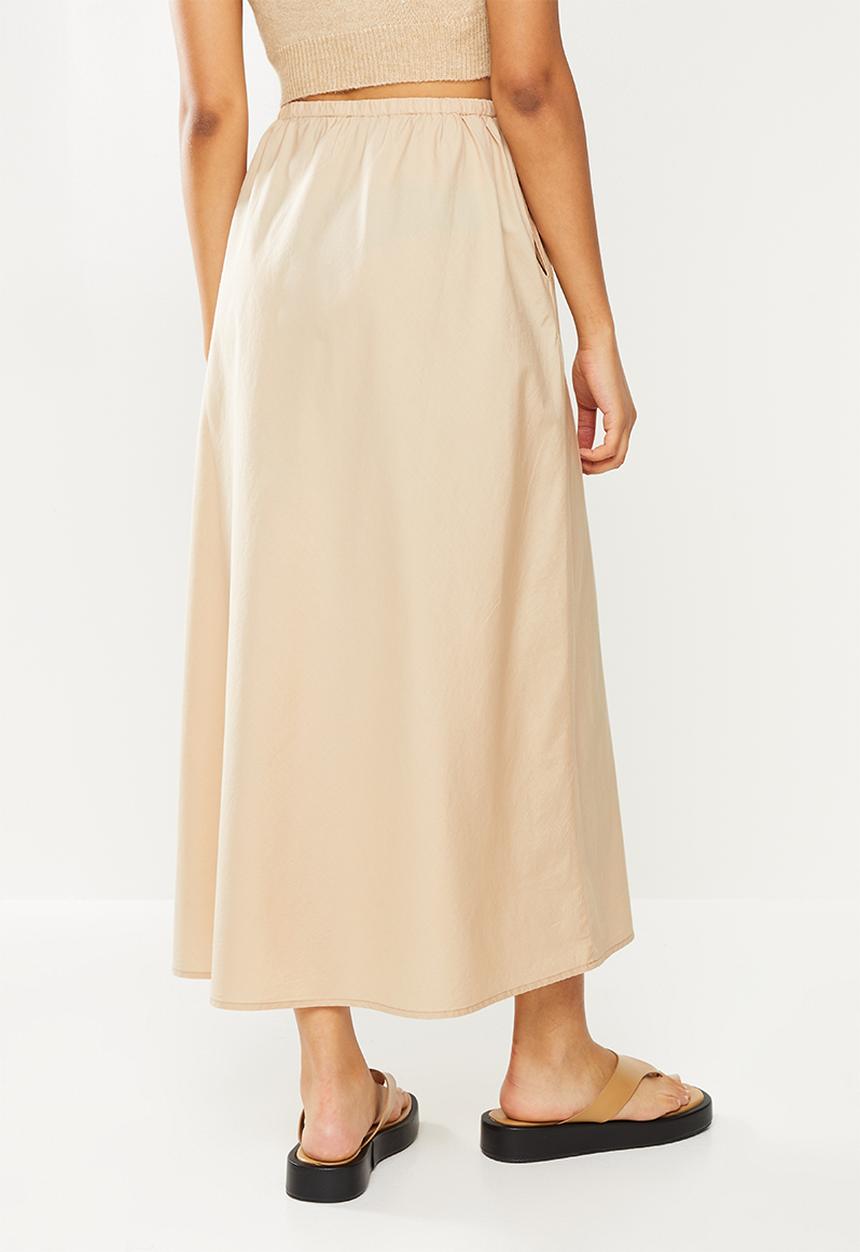 Cotton On - Woven aliza maxi skirt - beige 