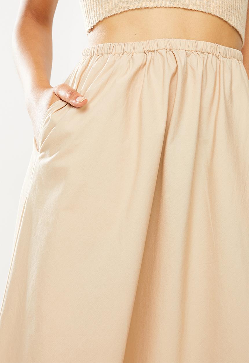 Cotton On - Woven aliza maxi skirt - beige 
