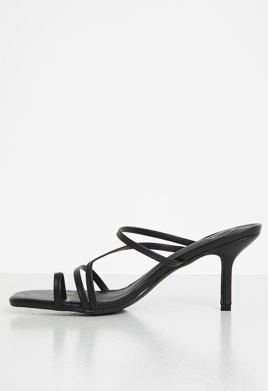 Missguided - Toe post mid heel mule - black
