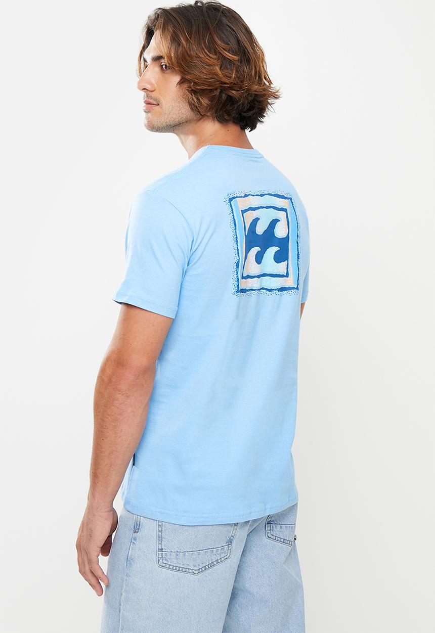 Billabong  - Crayon wave short sleeve - dusty blue