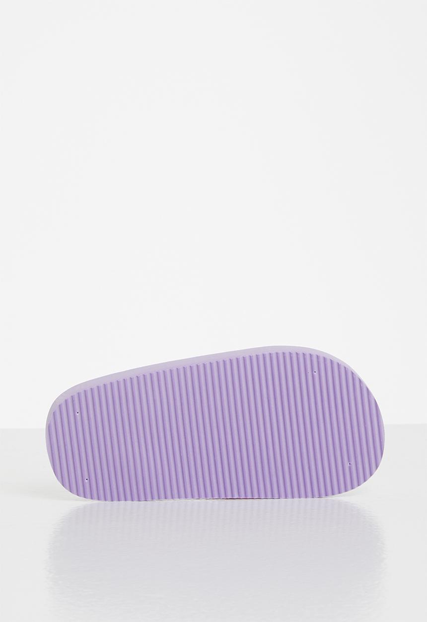 Pop Candy - Girls rainbow flip flops - purple