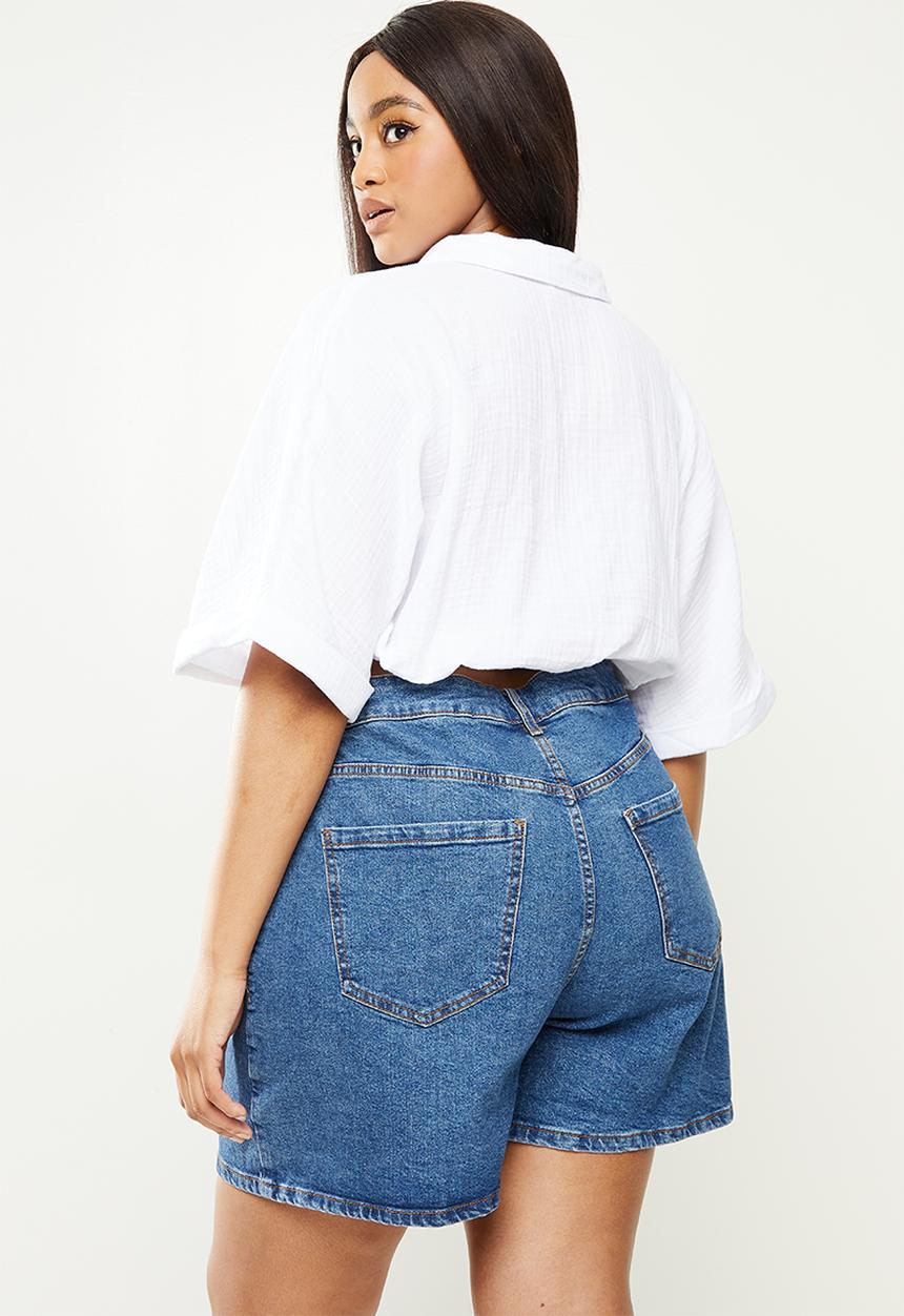 Cotton On - Curve riviera cropped blouse - white