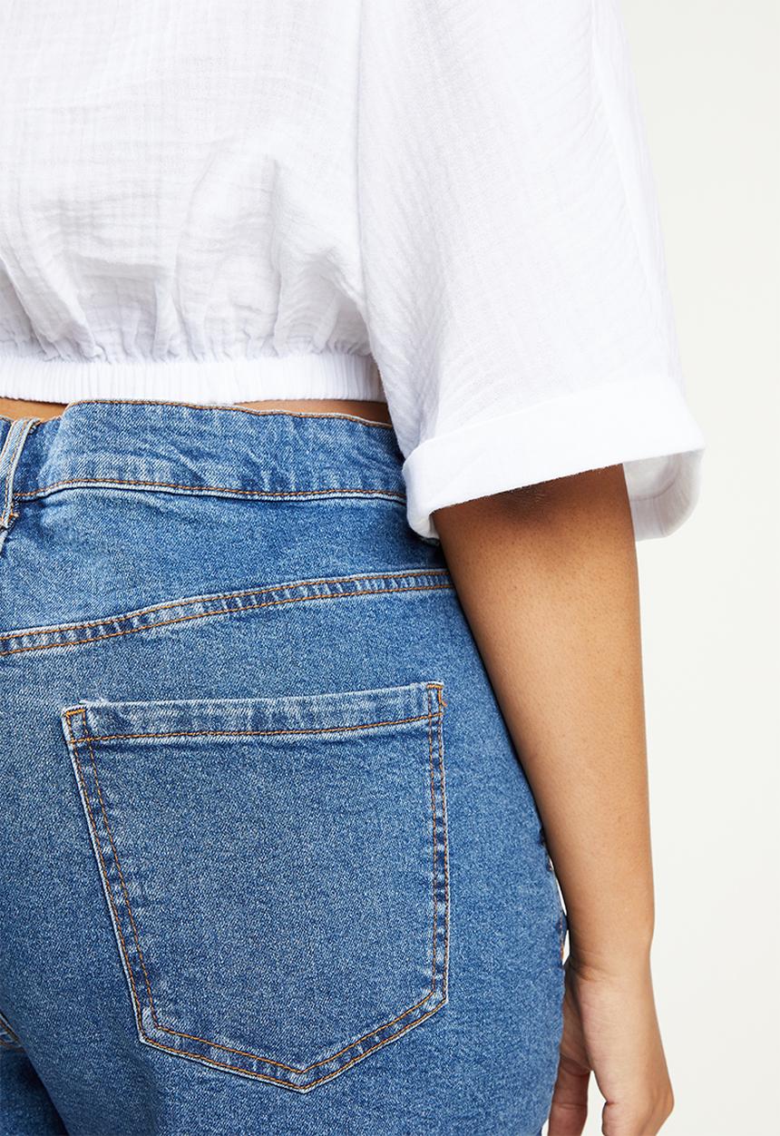 Cotton On - Curve riviera cropped blouse - white
