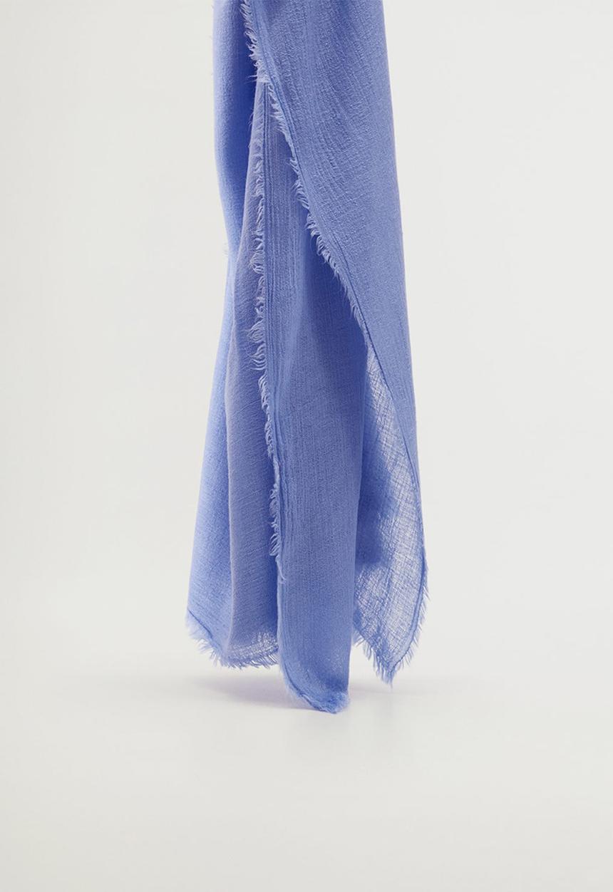 MANGO - Textured scarf - sky blue
