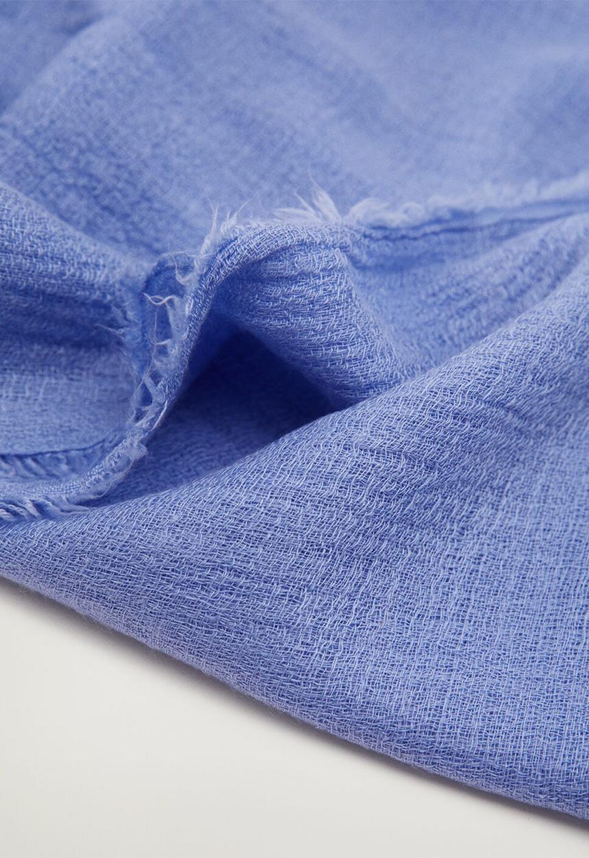 MANGO - Textured scarf - sky blue