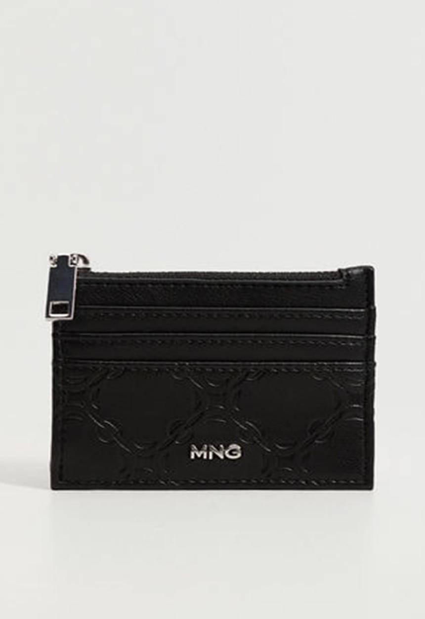 MANGO - Engraved chain wallet - black