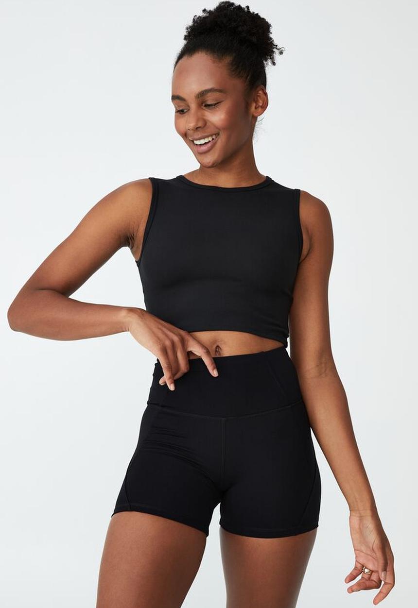 Cotton On - Smoothing shortie short - black
