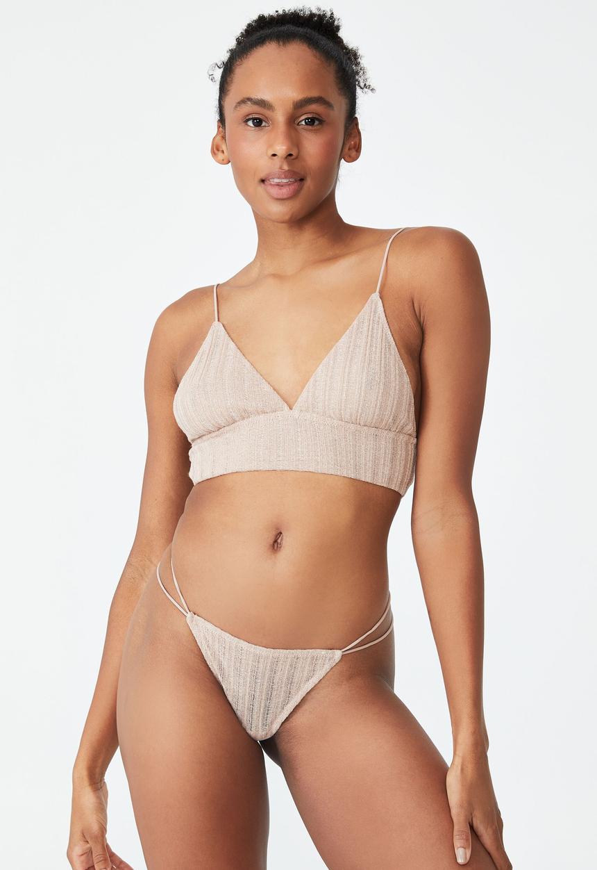 Cotton On - Mariah sparkle tanga g string brief - ivory sparkle