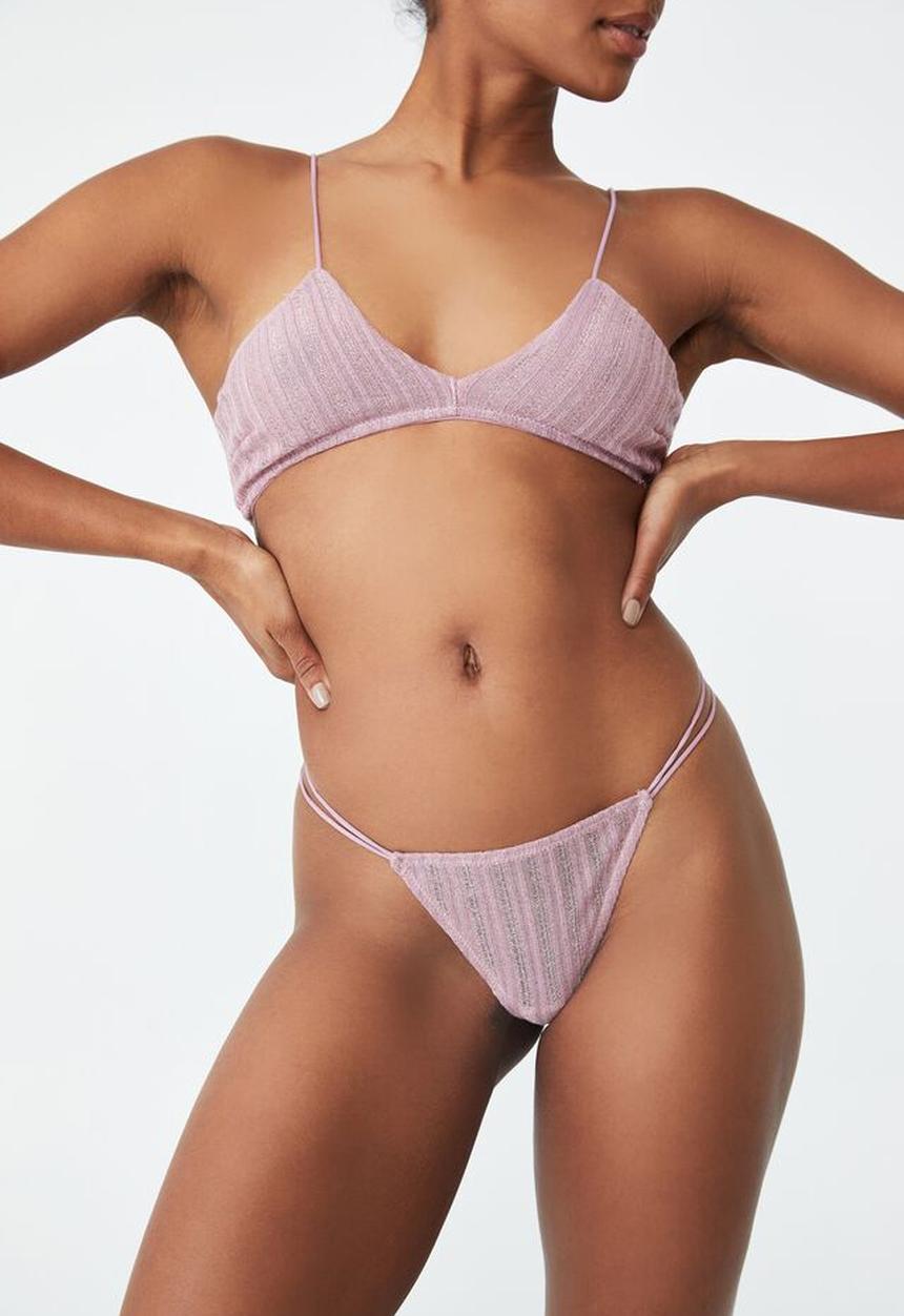 Cotton On - Mariah sparkle tanga g string brief - gold ballerina