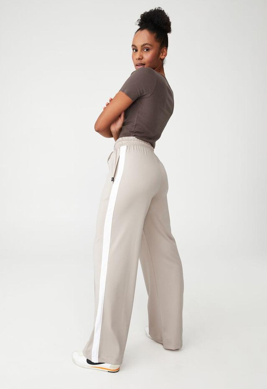 Cotton On - Side stripe wide leg track pant - oyster pink