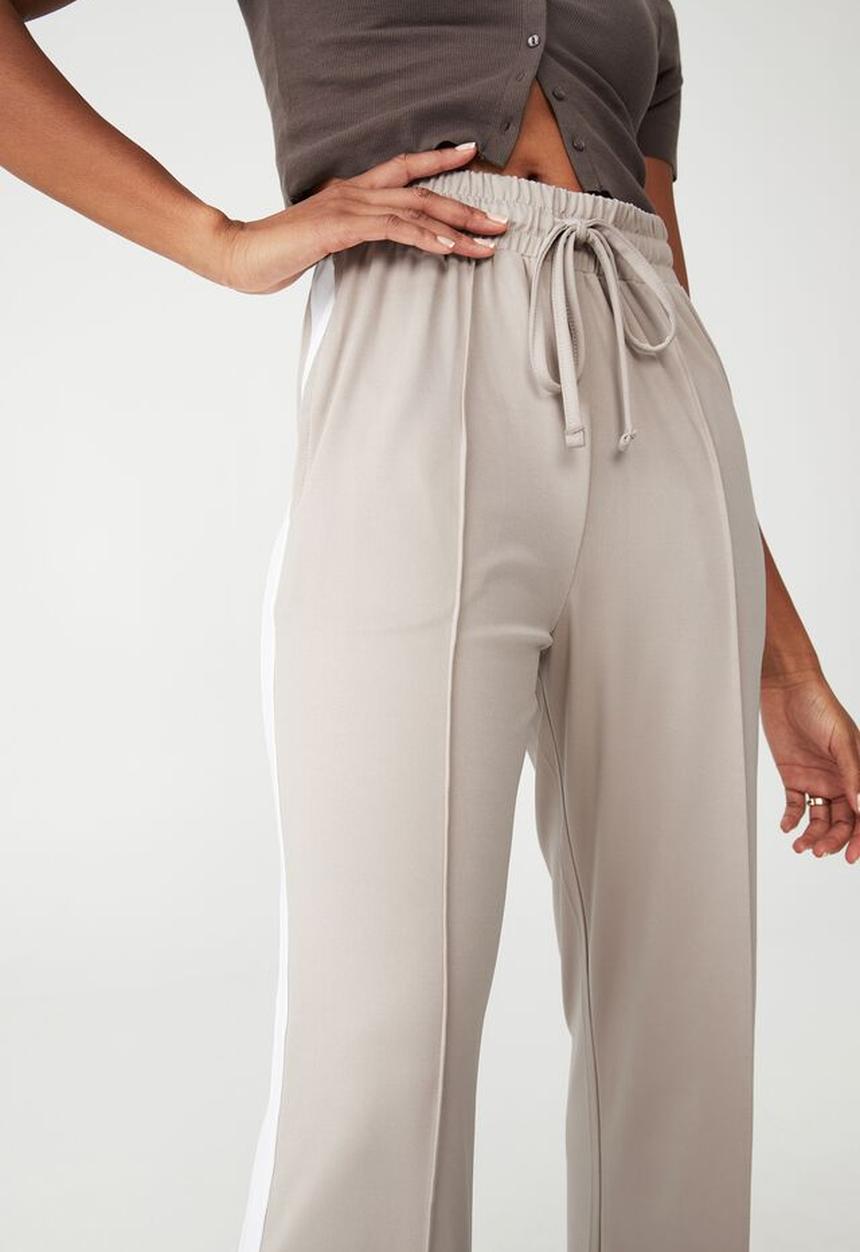 Cotton On - Side stripe wide leg track pant - oyster pink