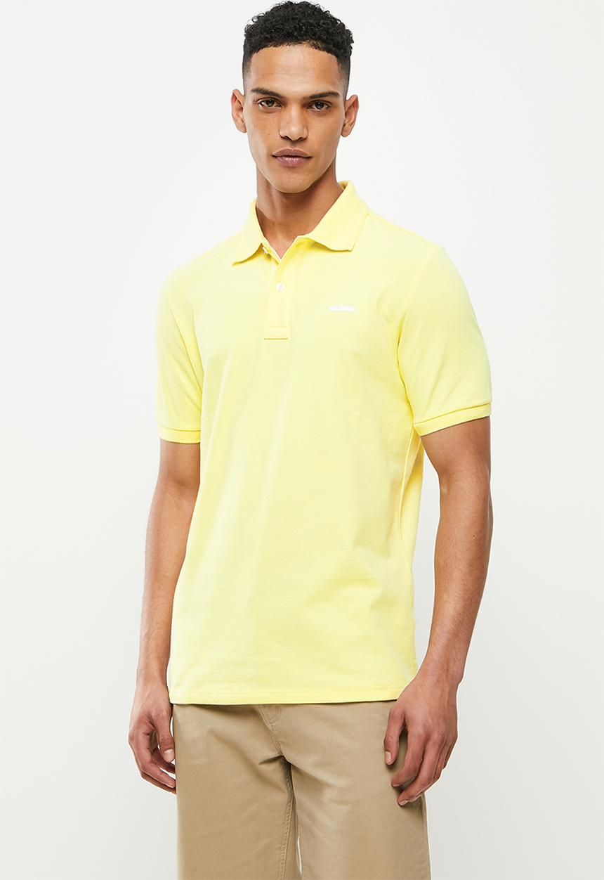 urban° - Urban pastel short sleeve golfer - yellow