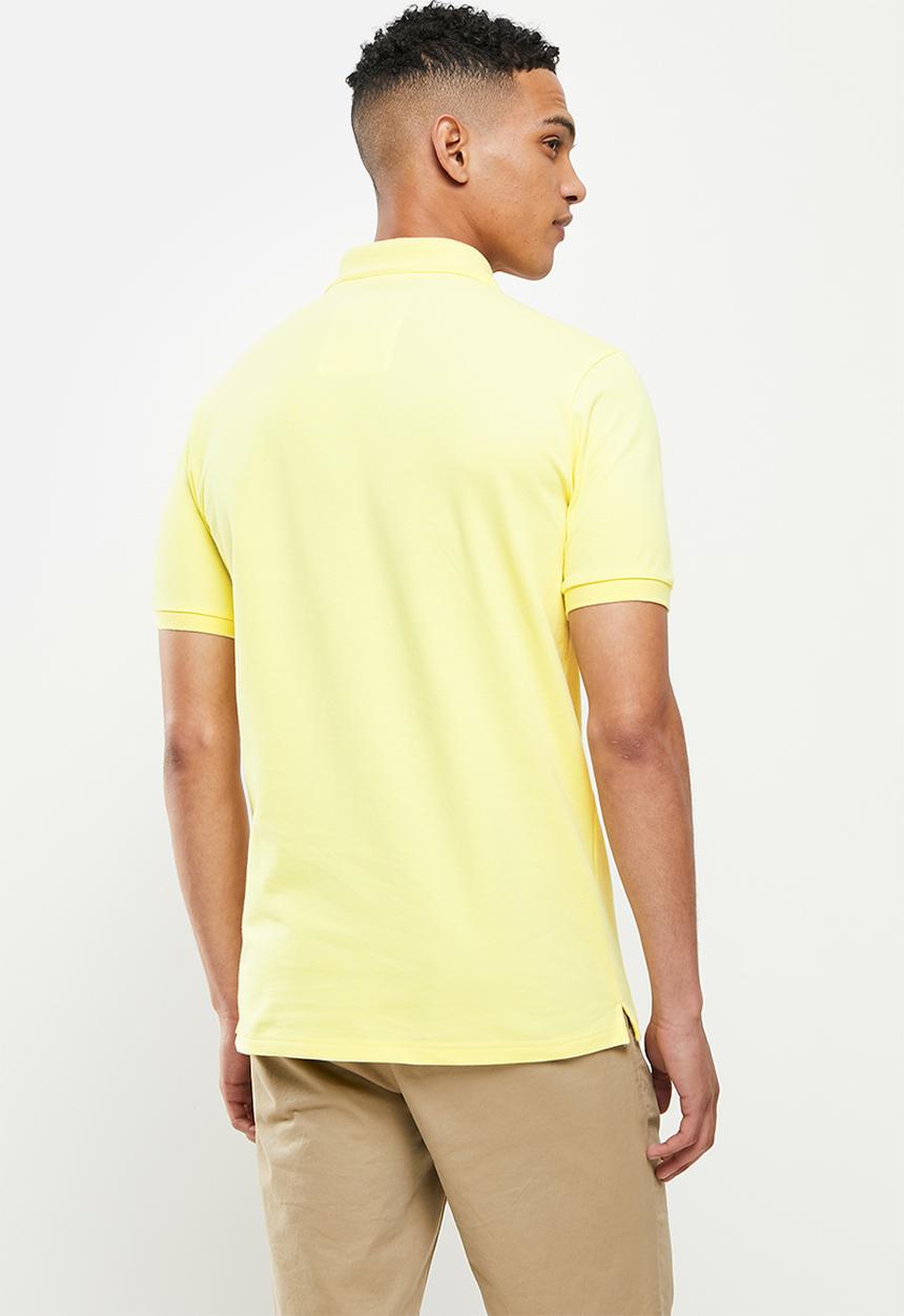 urban° - Urban pastel short sleeve golfer - yellow