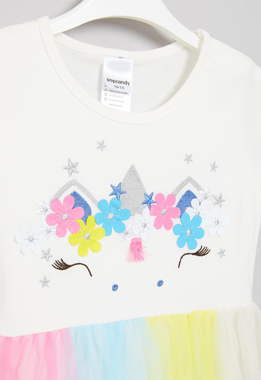 Pop Candy - Girls mesh printed dress - multi 
