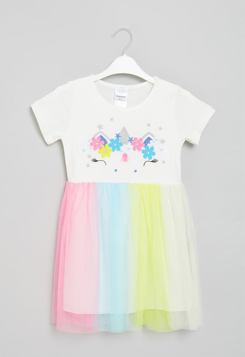 Pop Candy - Girls mesh printed dress - multi 