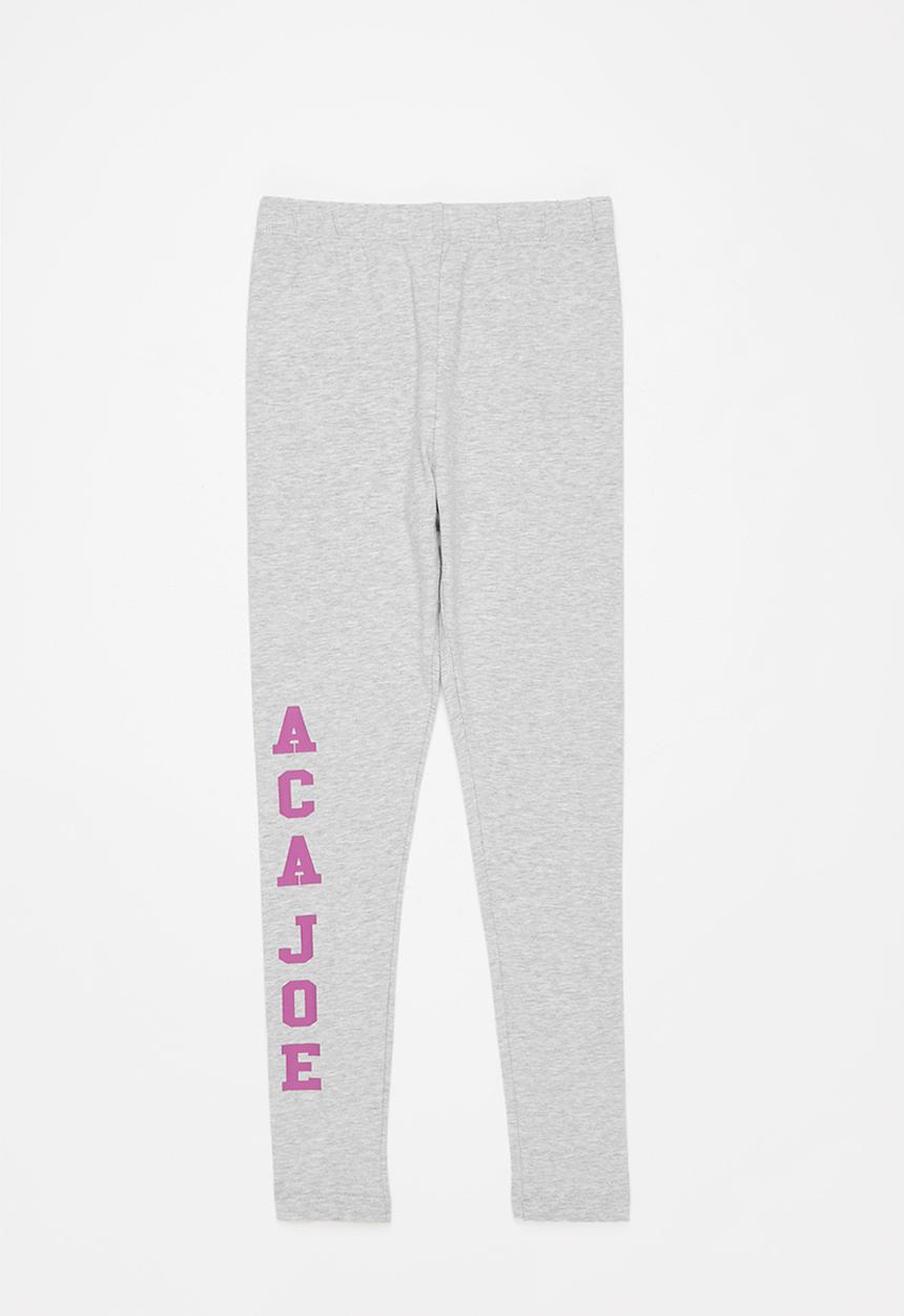 Aca Joe - Girls aca joe printed leggings - grey mel
