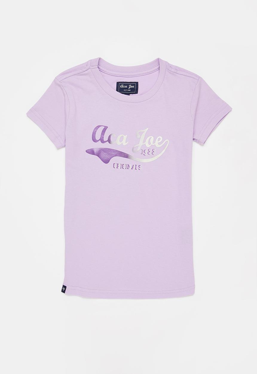 Aca Joe - Girls aca joe gradient print t-shirt - lilac