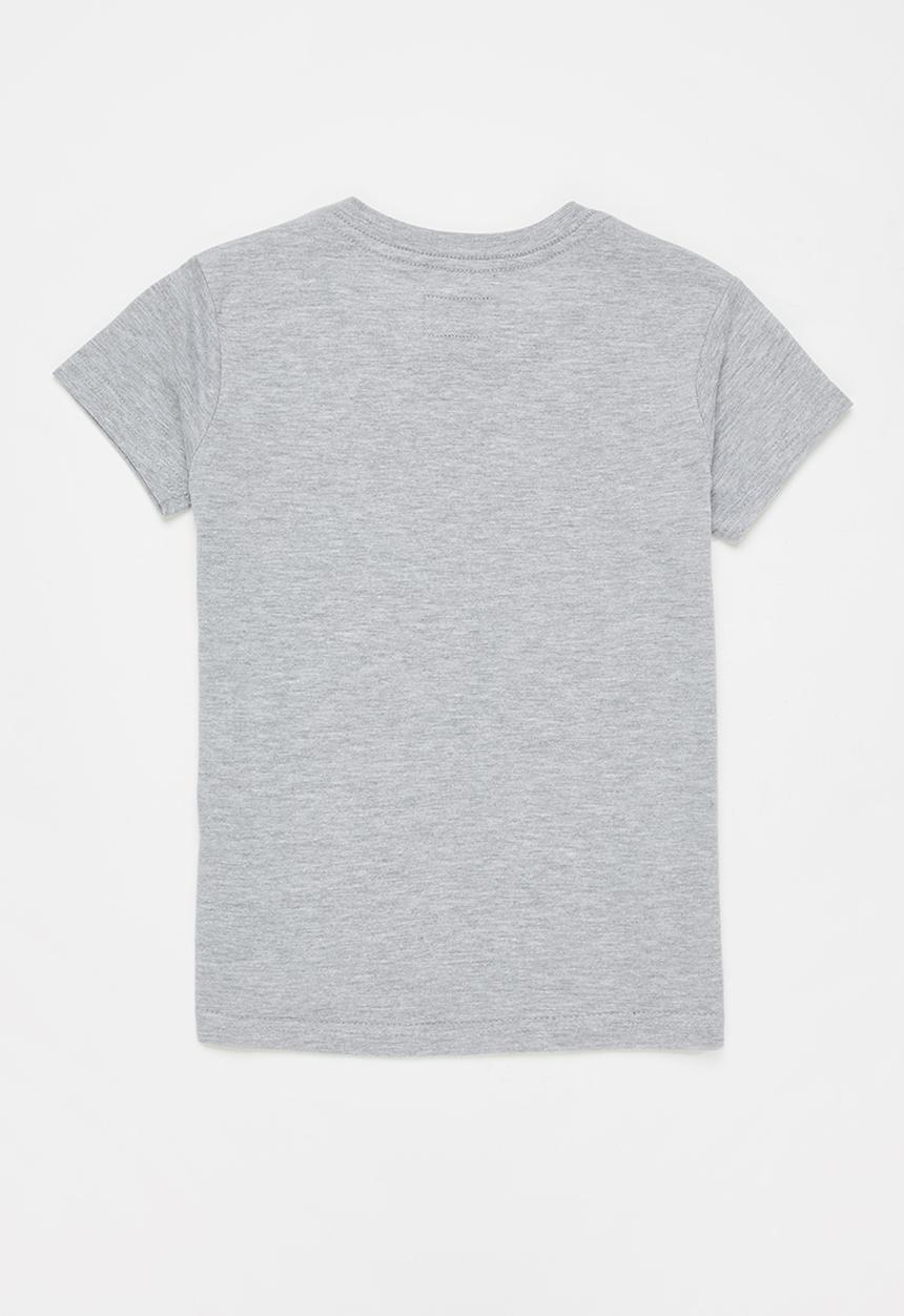 Aca Joe - Girls aca joe flock print t-shirt - grey mel