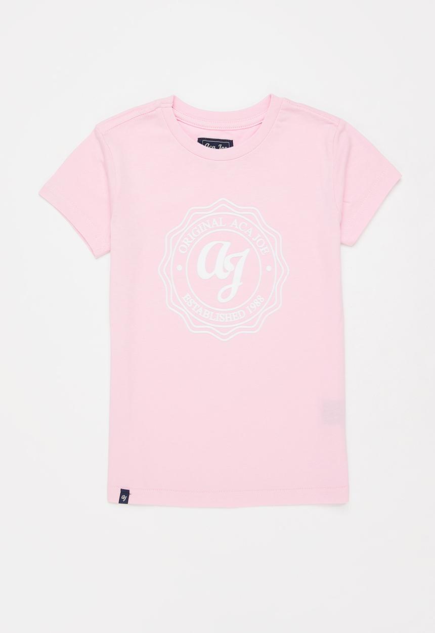 Aca Joe - Girls aca joe flock print t-shirt - light pink