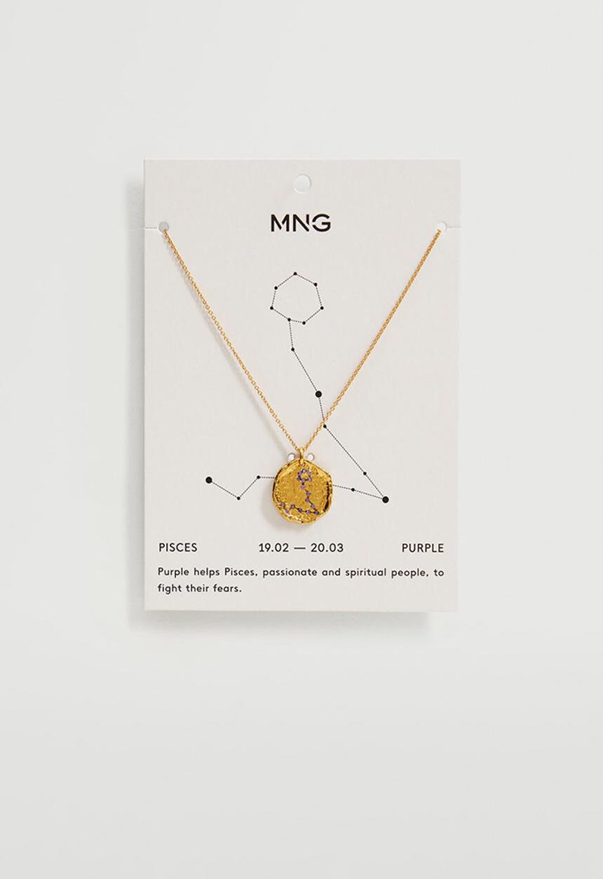 MANGO - Pisces horoscope necklace - gold