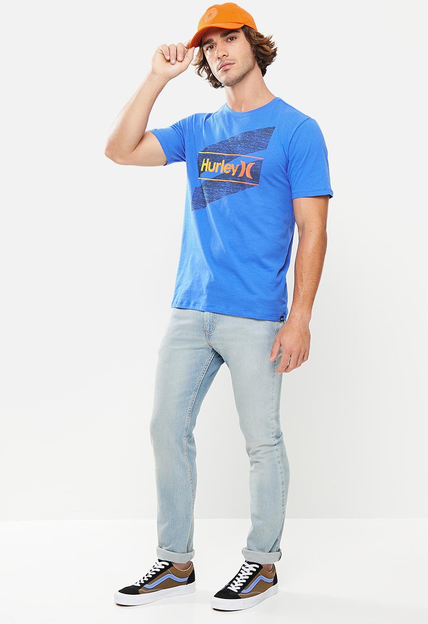 Hurley - Evd wsh oao slashed ss - mid-blue