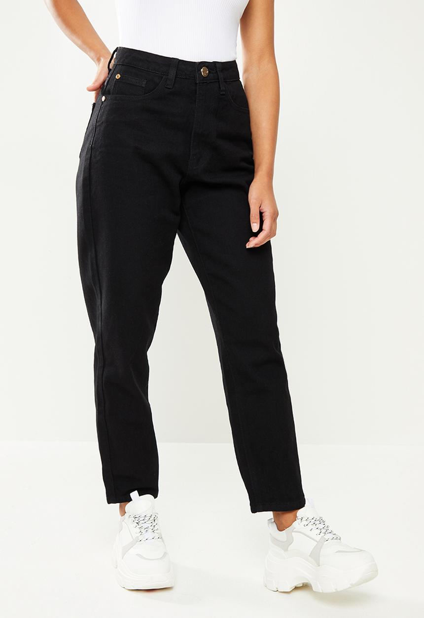 Missguided - Petite riot mom jeans - black