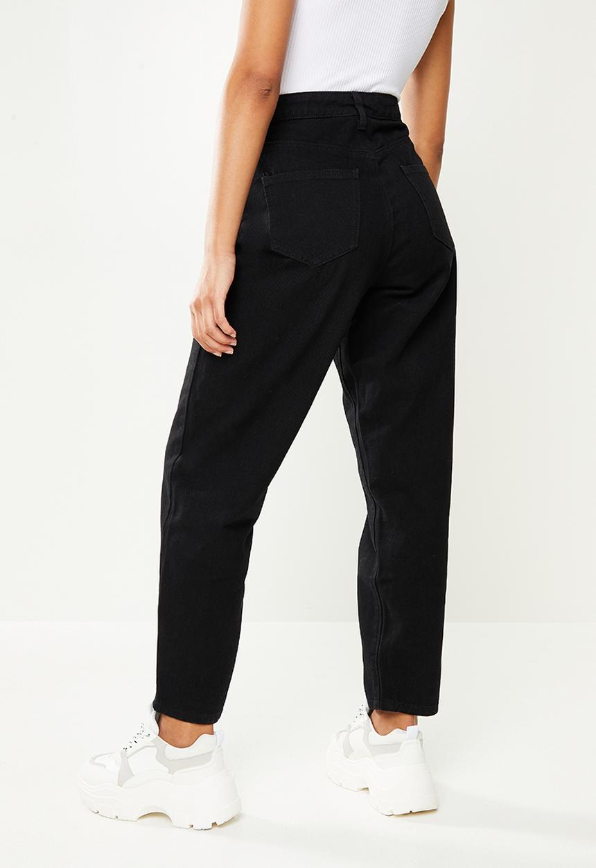 Missguided - Petite riot mom jeans - black