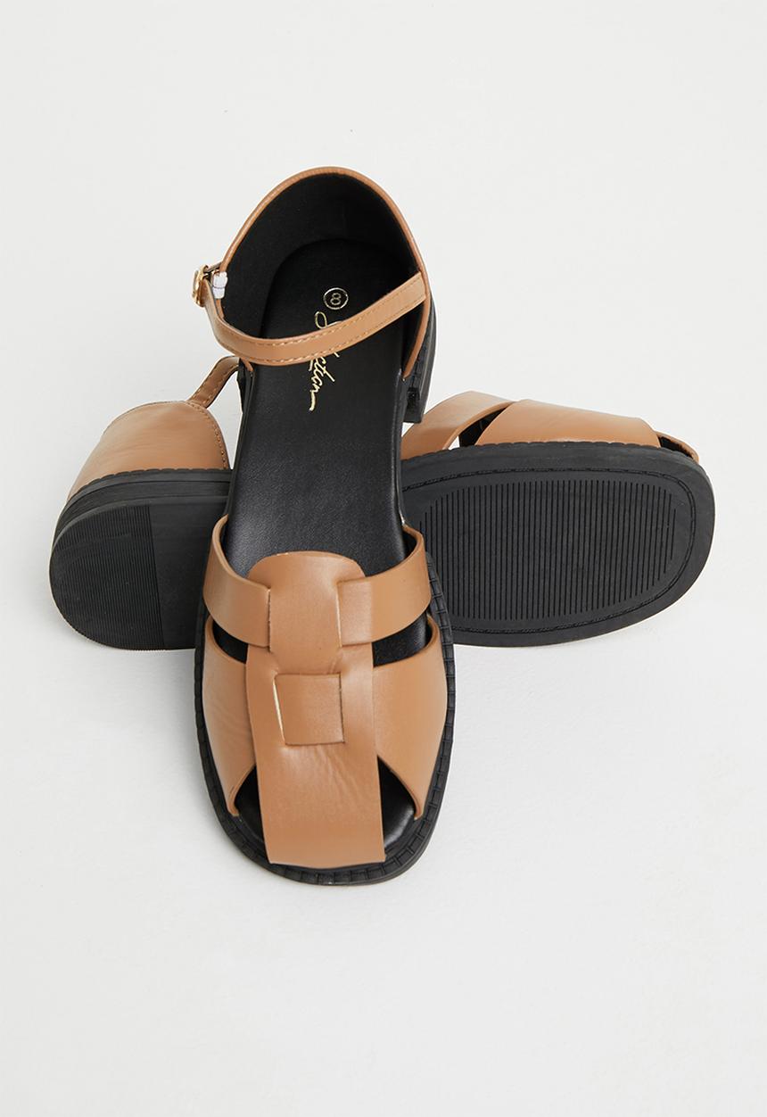 Seduction - Interwoven fisherman shoe - camel