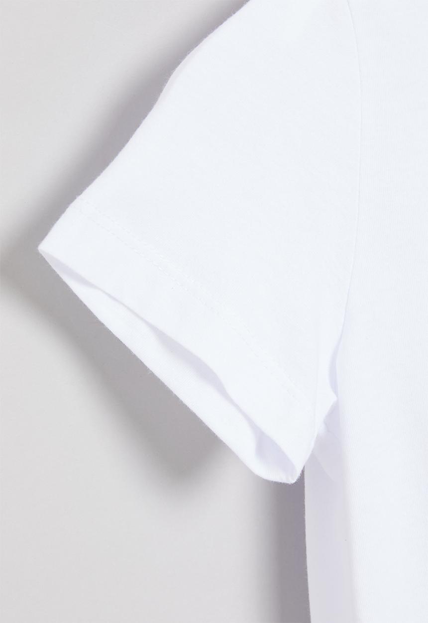 Rebel Republic - Printed front knot tee - white
