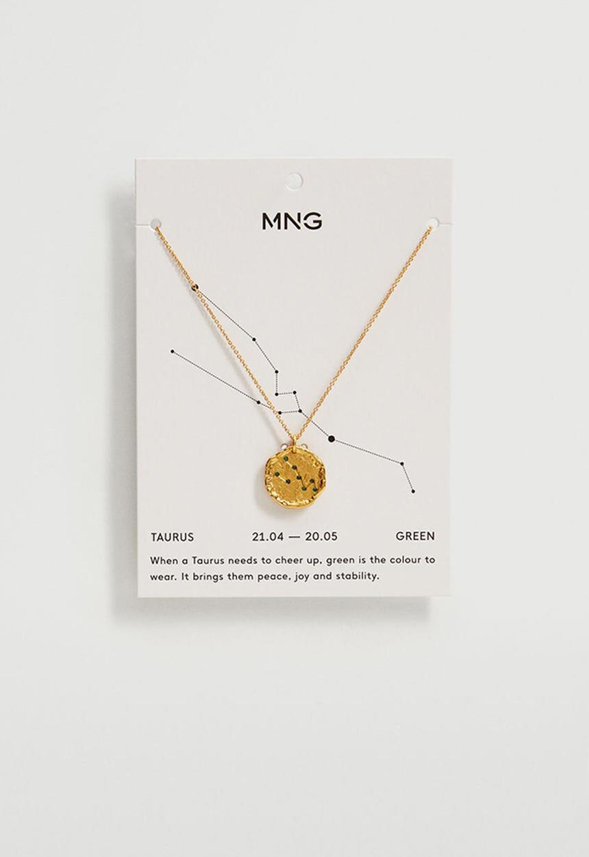 MANGO - Taurus horoscope necklace - gold