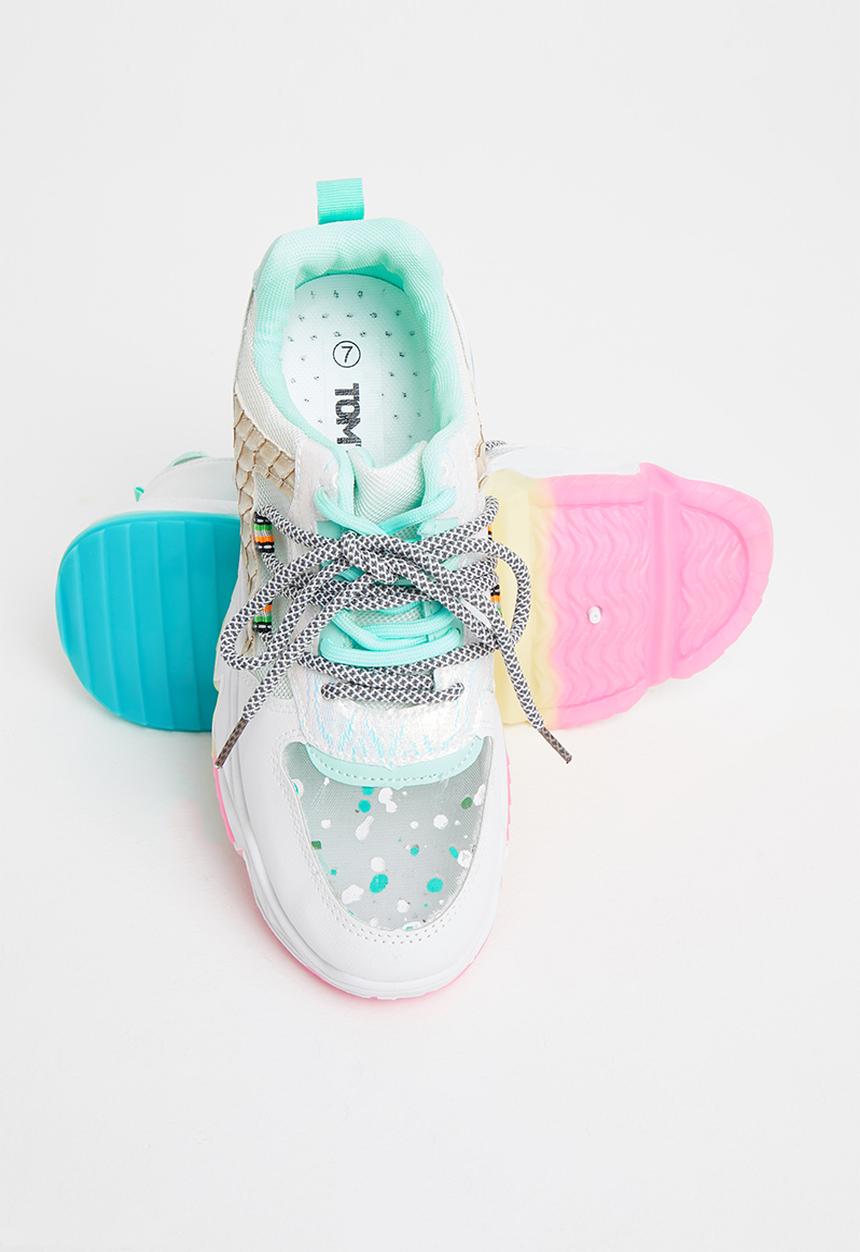 Tom Tom - Chunky dad sneaker - white multi