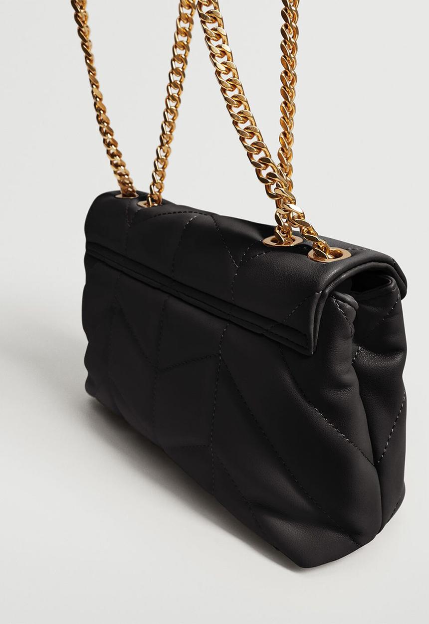 MANGO - Quilted chain bag - black