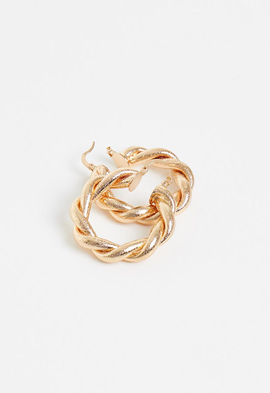 Superbalist - Eleanor twist hoop earrings - gold