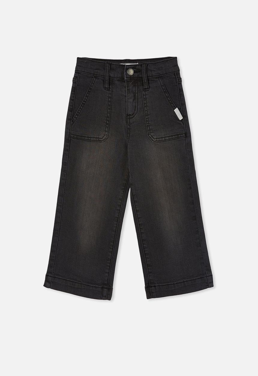 Cotton On - Arkie wide leg jean - black