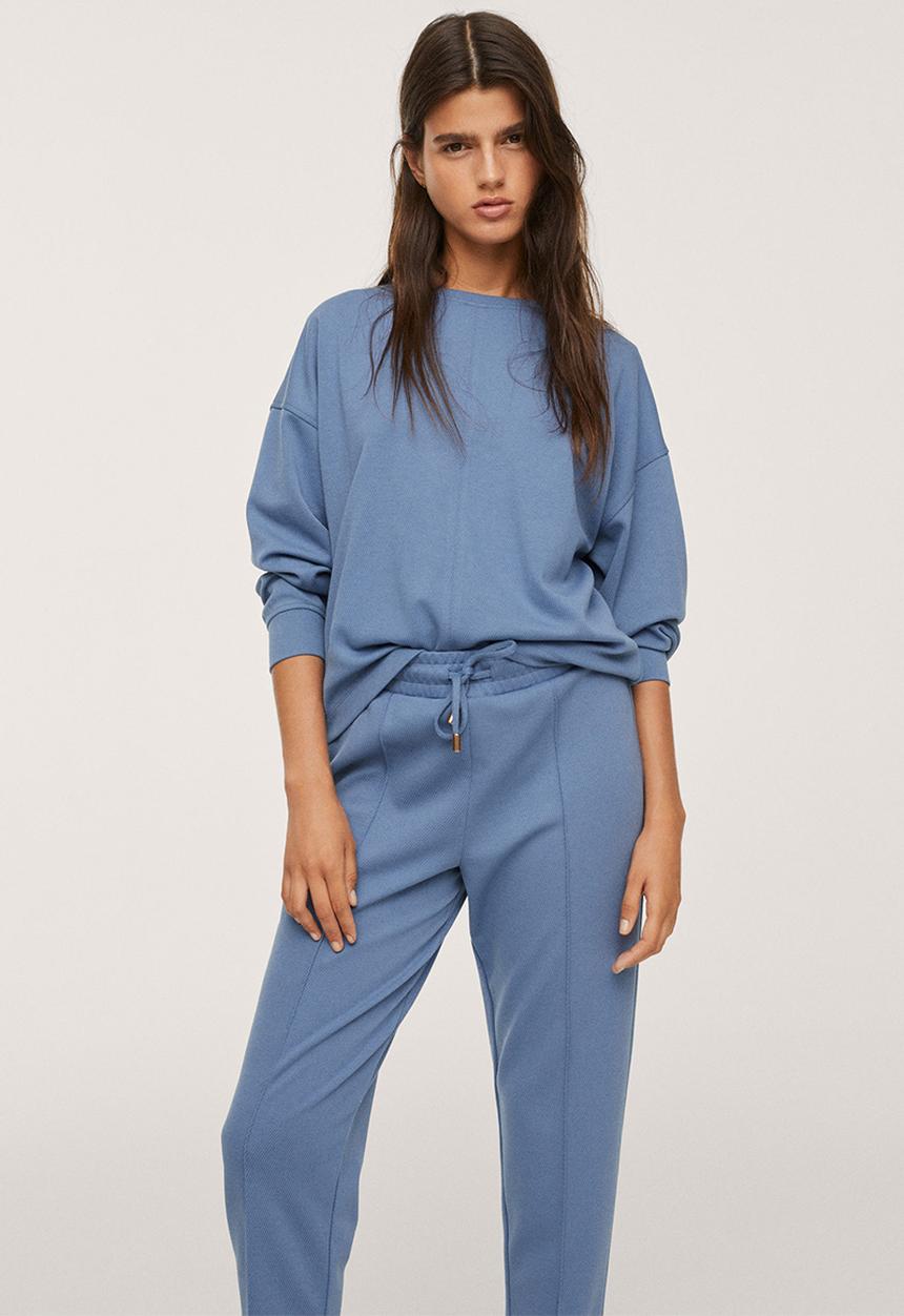 MANGO - Trousers amelie - medium blue