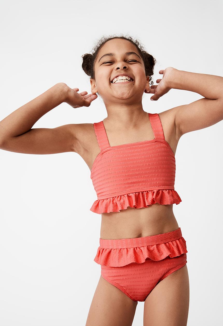 Cotton On - Polly ruffle tankini - retro coral