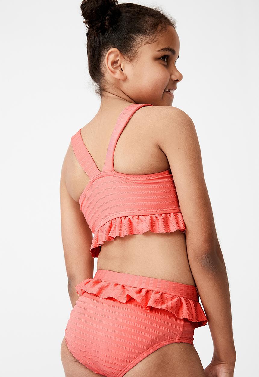 Cotton On - Polly ruffle tankini - retro coral