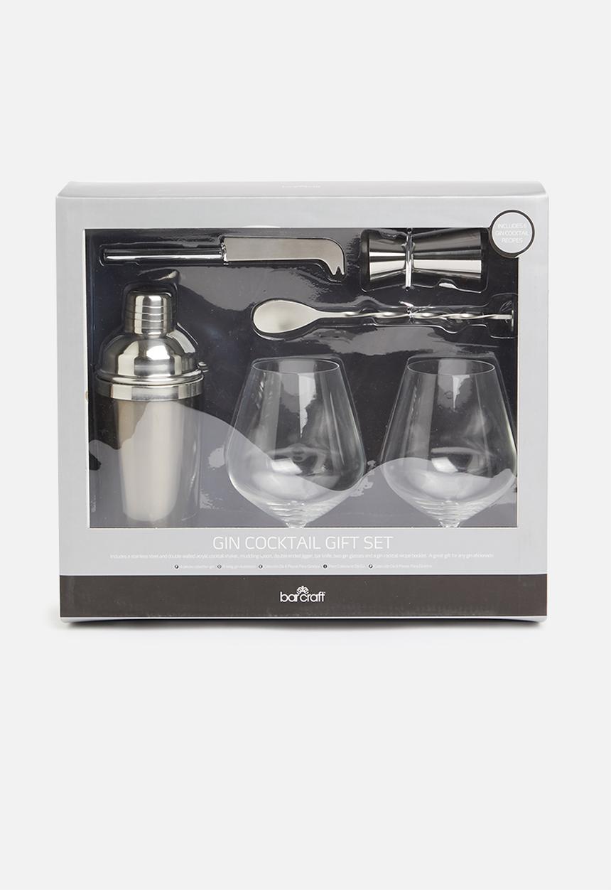 Kitchen Craft - Barcraft gin cocktail gift set - silver