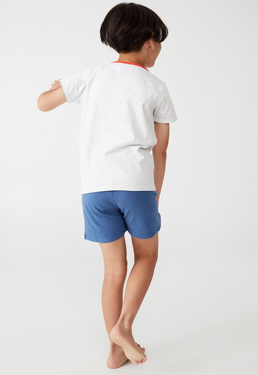 Cotton On - Hudson short sleeve pyjama set licensed - lcn mar spiderman spider/summer grey marle