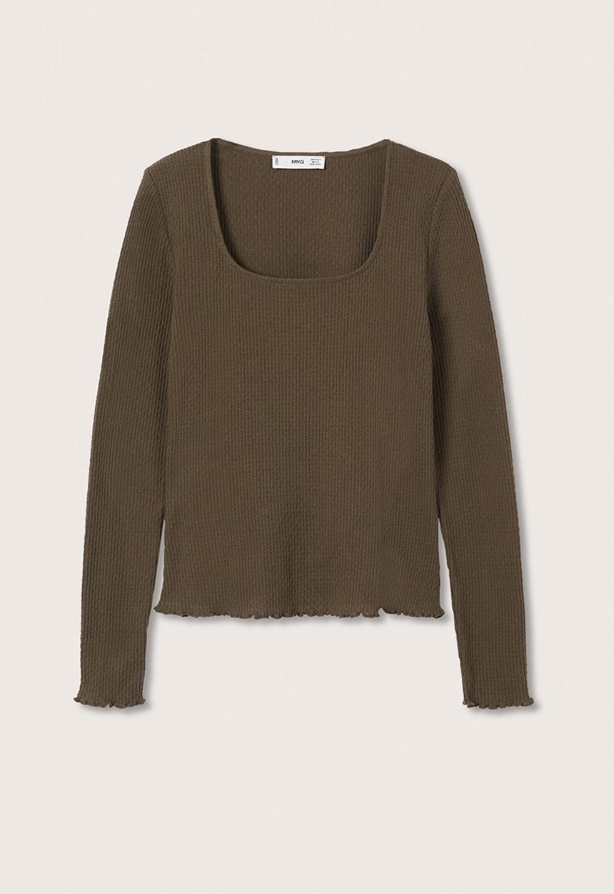 MANGO - T-shirtnaty - beige/khaki