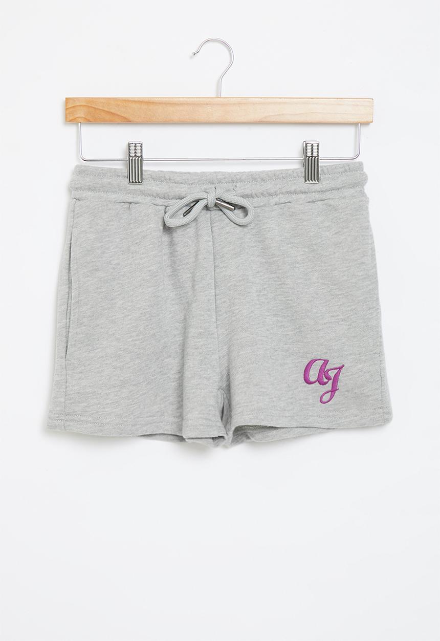 Aca Joe - Girls aca joe unbrushed fleece shorts - grey mel