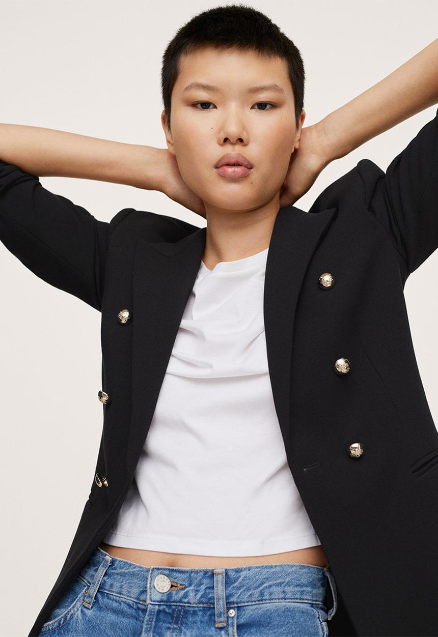 MANGO - Blazer olivia - black