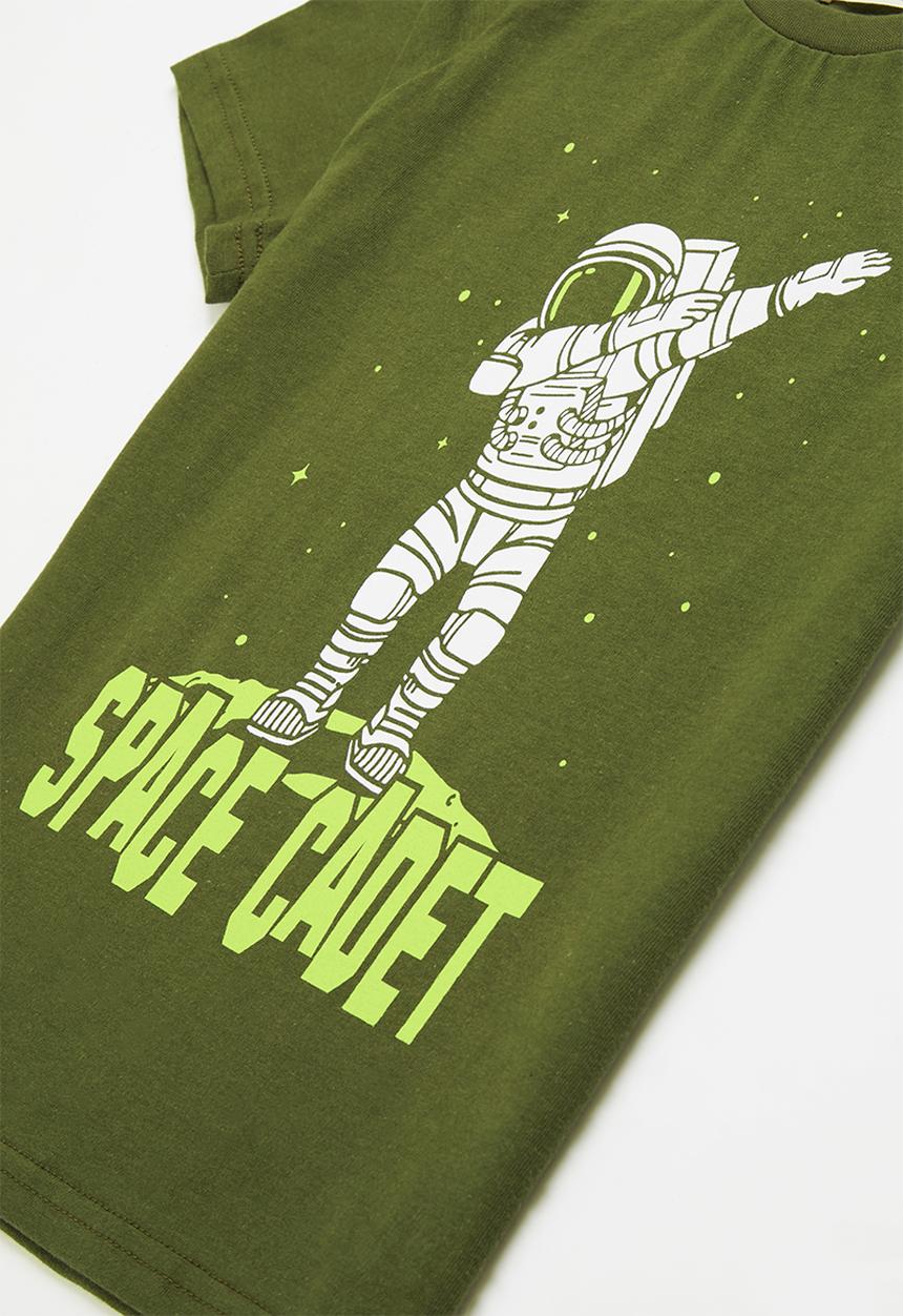 Superbalist Kids - NASA tee & shorts pj set - olive & black