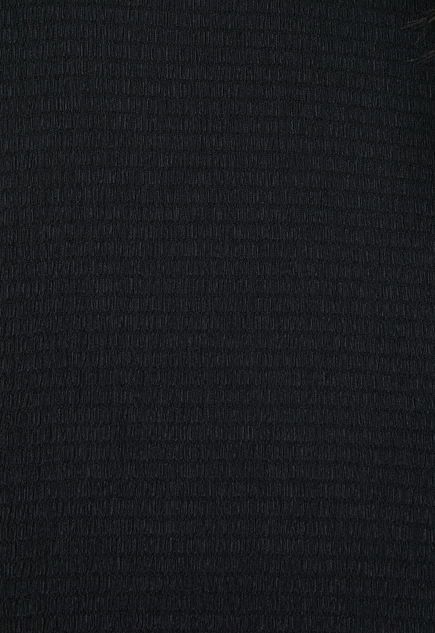 edit - Mandarin boxy soft shirt - black