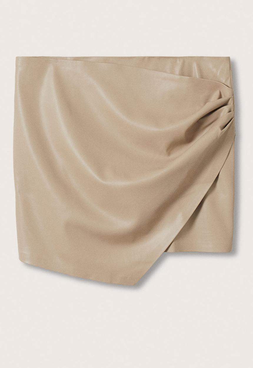MANGO - Plus skirt drappy - light pastel grey